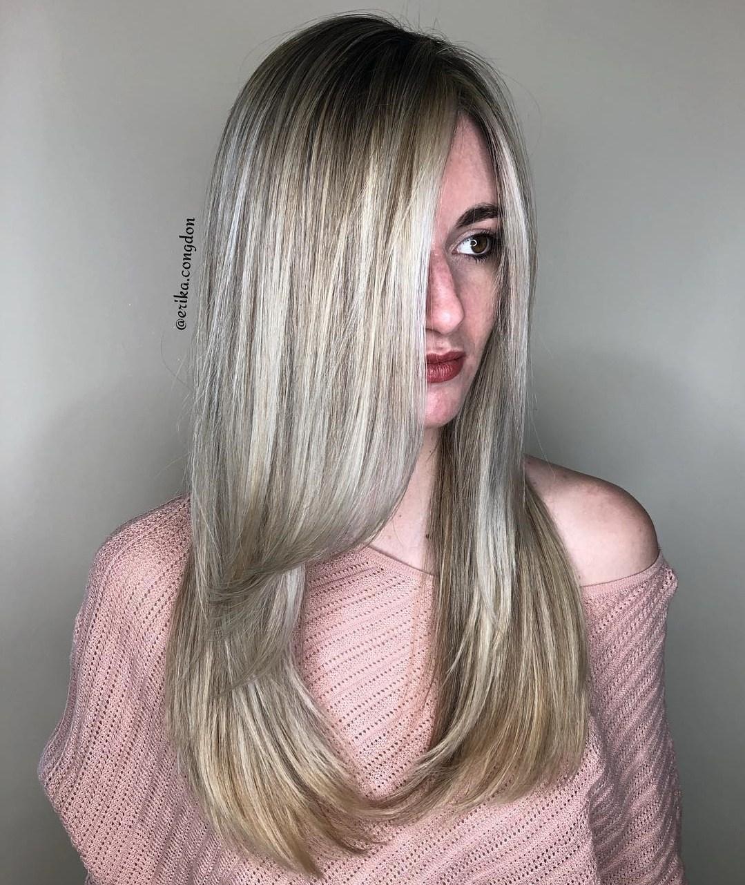 Great Blonde Balayage con Shadow Roots